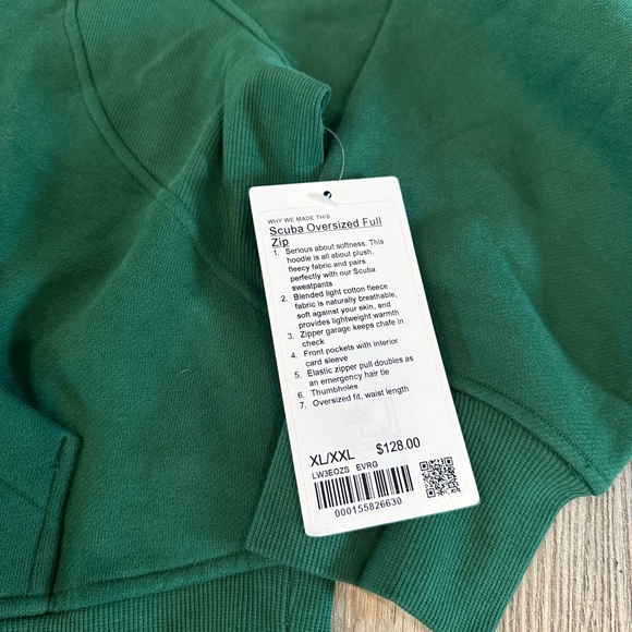 NEW with tags! Lululemon Scuba Oversized Full-Zip Hoodie
Everglade Green XL/XXL - Picture 3 of 8